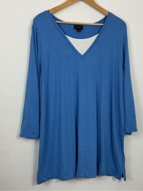 J.‎ Jill Wearever Collection Faux Layered Tunic Top Size Large